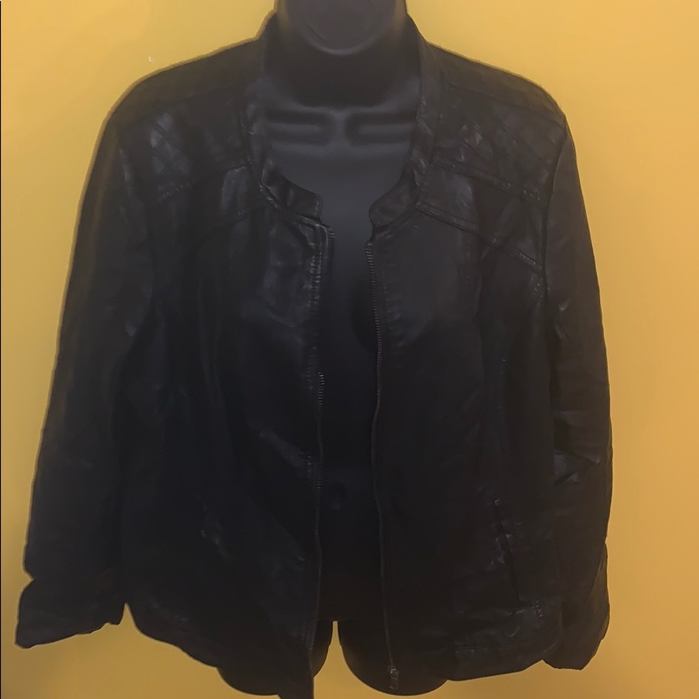 KC Collection Faux Leather Jacket - Picture 2 of 8
